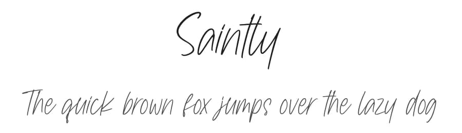 Saintly by Ditatype — Script Handwritten Font
