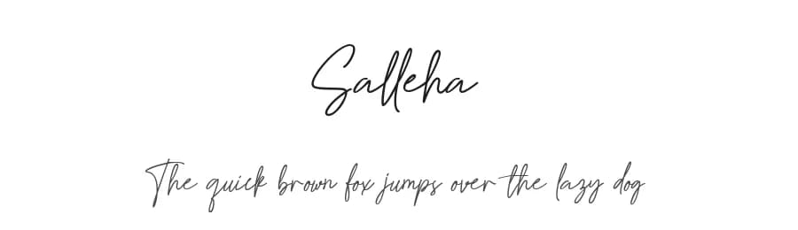 Salleha by Bale — Script Handwritten Font