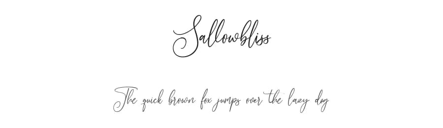 Sallowbliss by Maulana Creative — Script Handwritten Font