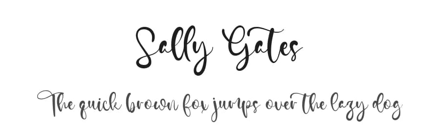 Sally Gates by Kong Font — Script Handwritten Font
