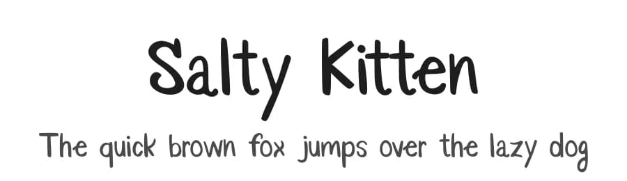 Salty Kitten by Amy Silva — Script Handwritten Font