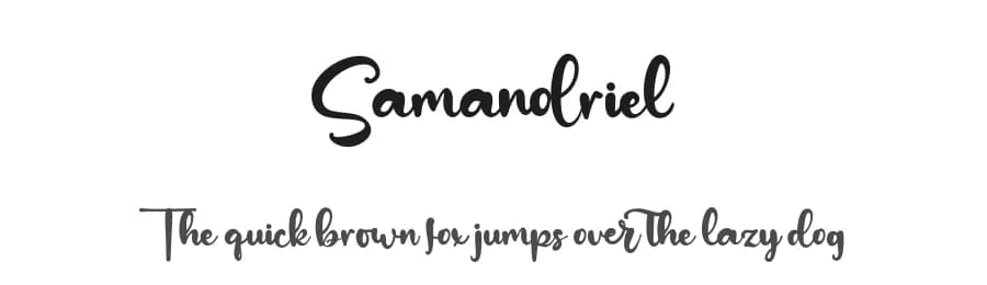 Samandriel by Kong Font — Script Handwritten Font