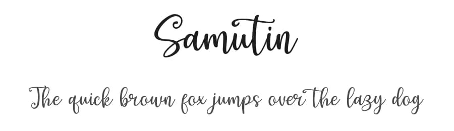 Samutin by Beautypes — Script Handwritten Font