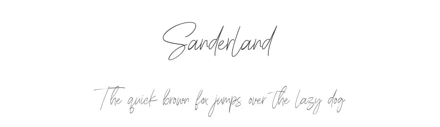 Sanderland by Bale — Script Handwritten Font