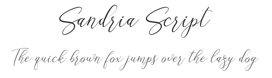 Sandria Script by Attract Studio — Script Handwritten Font