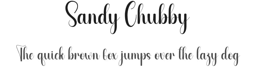 Sandy Chubby by Andi Moz — Script Handwritten Font