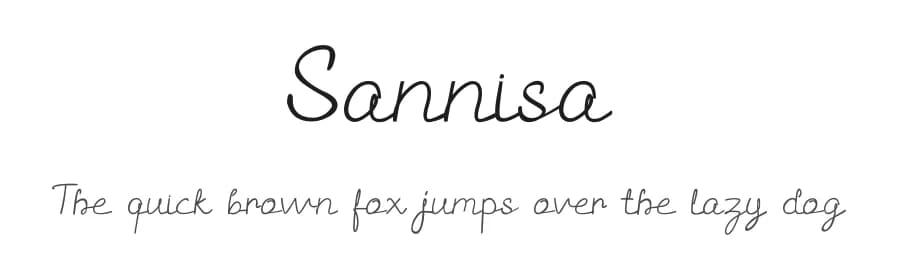 Sannisa by Hamlana Type — Script Handwritten Font