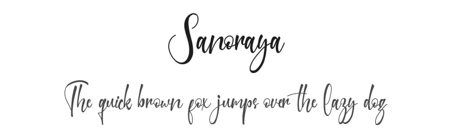 Sanoraya by InspiraType — Script Handwritten Font