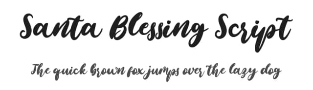 Santa Blessing Script by Sarif Letter — Script Handwritten Font