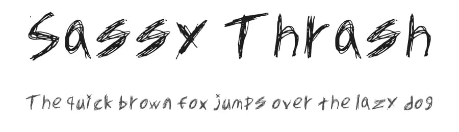 Sassy Thrash by Billy Snyder — Script Handwritten Font