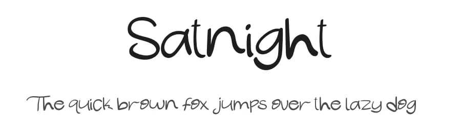 Satnight by Muharima Rasyid — Script Handwritten Font