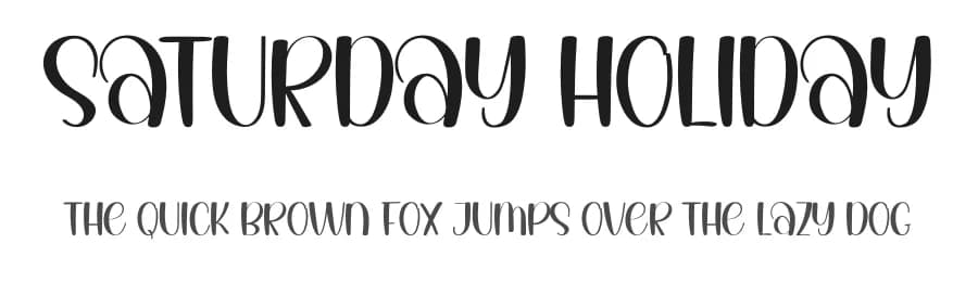 Saturday Holiday by PiPi Creative STUDIO — Script Handwritten Font
