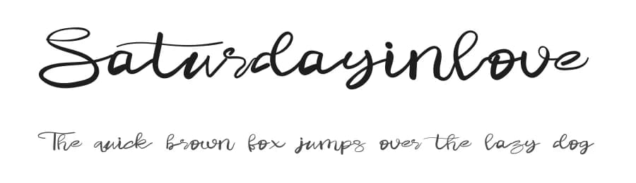 Saturdayinlove by Muharima Rasyid — Script Handwritten Font