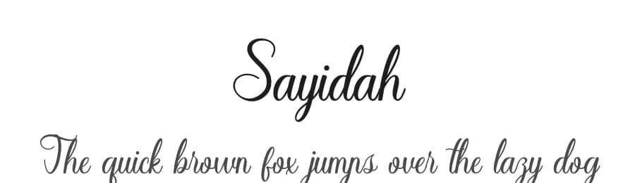 Sayidah by MJB Letters β Script Handwritten Font