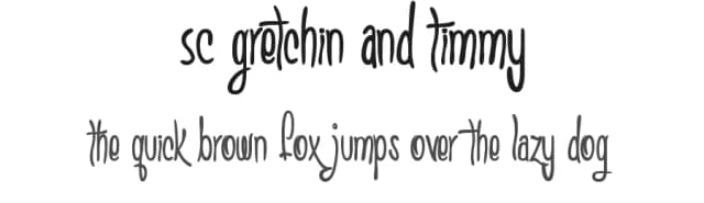 SC Gretchin And Timmy by Dirt2.com - SickCapital — Script Handwritten Font