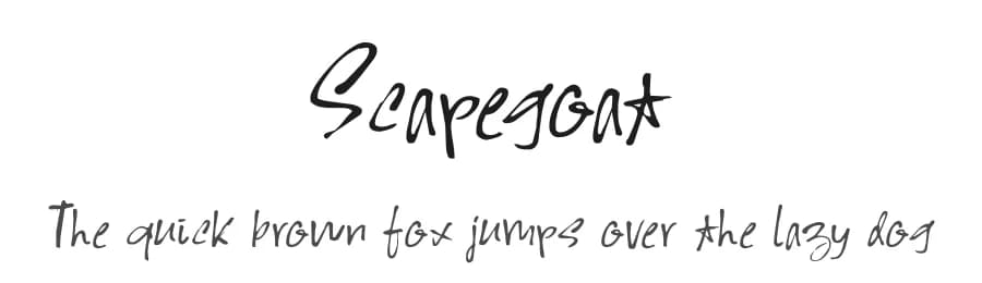 Scapegoat by Hanoded — Script Handwritten Font