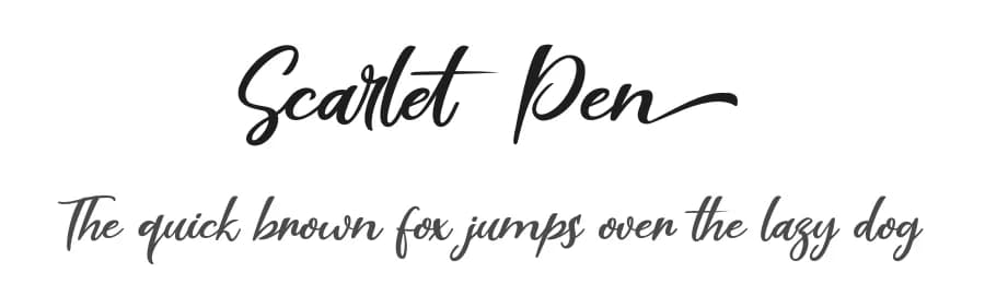 Scarlet Pen by Suzuran San — Script Handwritten Font