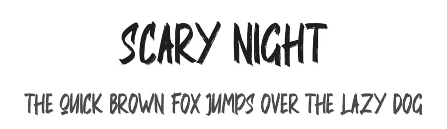 Scary Night by Skiiller Studio — Script Handwritten Font