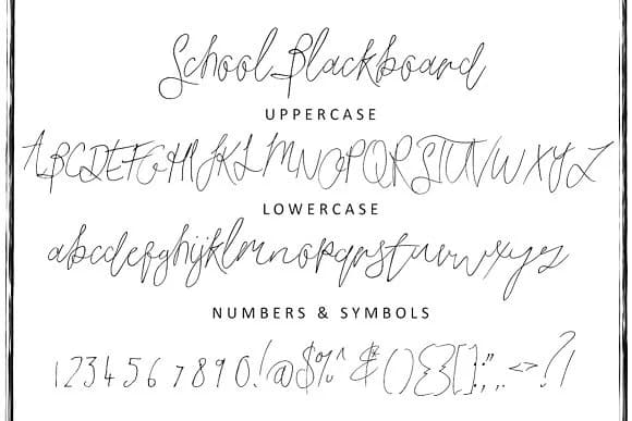 School Blackboard Font by Creativeqube Design — Script Handwritten Font