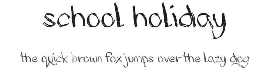 School Holiday by JSH creates β Script Handwritten Font