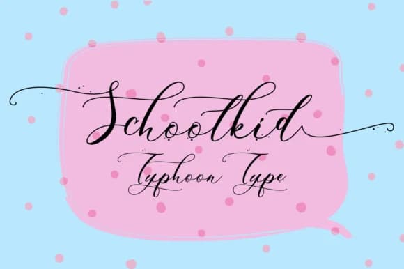 Schoolkid Font by Typhoon Type™ — Script Handwritten Font