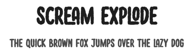 Scream Explode by Ditatype — Script Handwritten Font