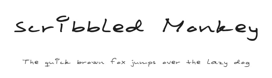 Scribbled Monkey by fuelfonts type foundry β Script Handwritten Font