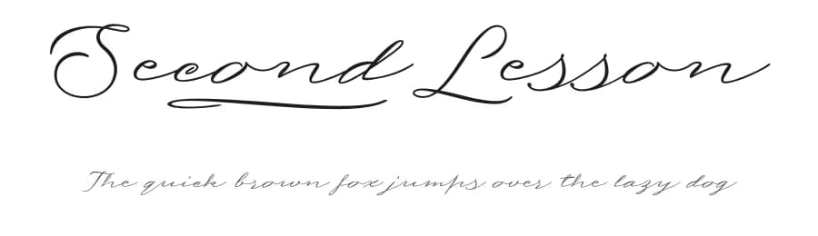 Second Lesson by Måns Grebäck — Script Handwritten Font