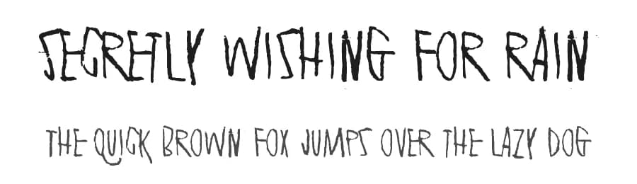 Secretly wishing for rain by Juha Korhonen — Script Handwritten Font