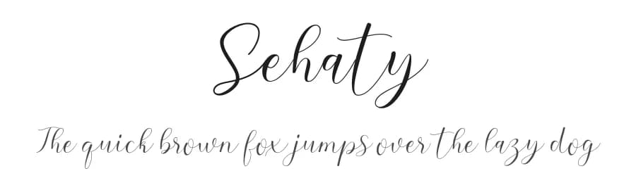 Sehaty by MJB Letters β Script Handwritten Font