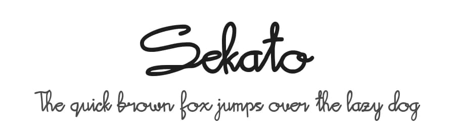 Sekato by Suamzu Art — Script Handwritten Font