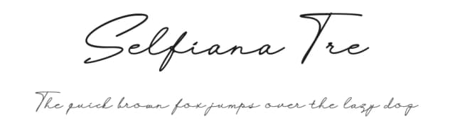 Selfiana Tre by Sutype — Script Handwritten Font