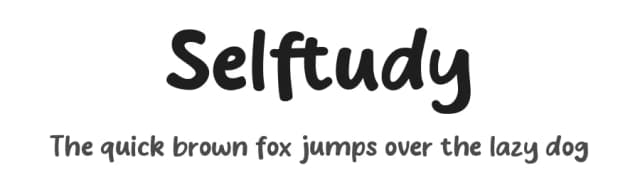 Selftudy by MJType — Script Handwritten Font