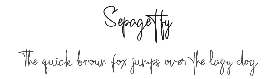 Sepagetty by Menk Type — Script Handwritten Font