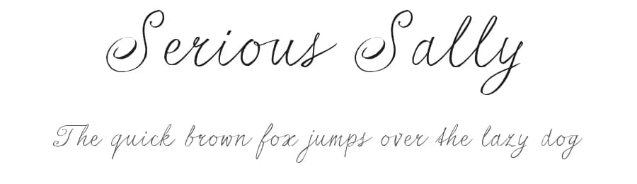 Serious Sally by JOEBOB graphics — Script Handwritten Font