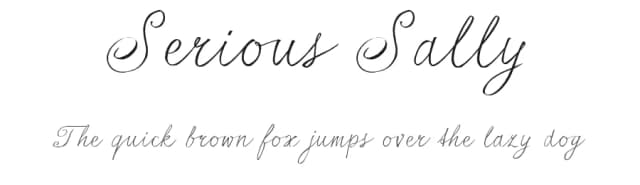Serious Sally by JOEBOB graphics — Script Handwritten Font