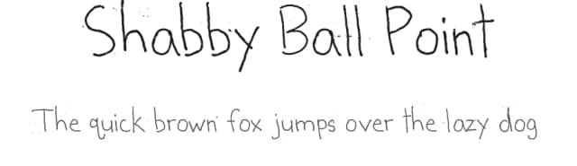 Shabby Ball Point by Anchor Fonts — Script Handwritten Font