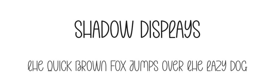 Shadow Displays by Andi Moz — Script Handwritten Font