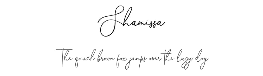 Shamissa by Ssid 168 β Script Handwritten Font