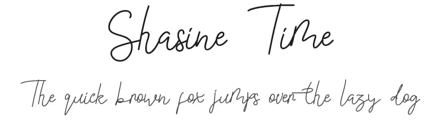 Shasine Time by Edric Studio — Script Handwritten Font