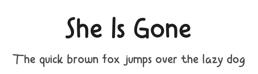 She Is Gone by setyaisiam _type — Script Handwritten Font