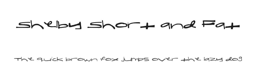 Shelby Short and Fat by Shelby Porter — Script Handwritten Font