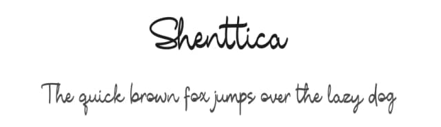 Shenttica by LakuFont — Script Handwritten Font