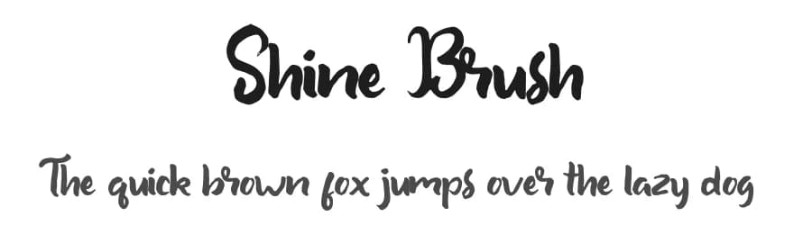 Shine Brush by selawetype β Script Handwritten Font