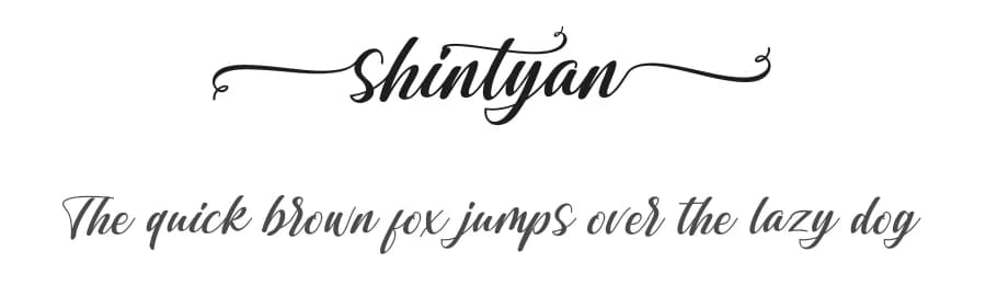 Shintyan by Alif Quentin — Script Handwritten Font