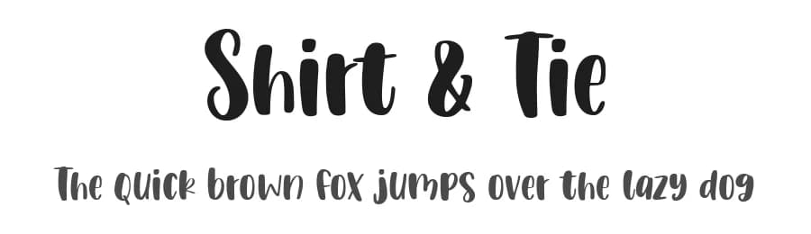 Shirt & Tie by olivetype — Script Handwritten Font