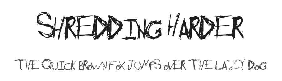 Shredding Harder by Xerographer Fonts — Script Handwritten Font