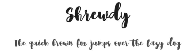 Shrewdy by Katsia Jazwinska — Script Handwritten Font