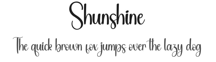 Shunshine by Andi Moz — Script Handwritten Font