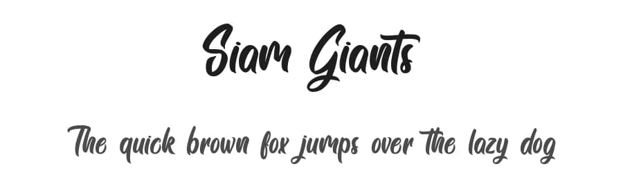 Siam Giants by Typhoon Type - Suthi Srisopha — Script Handwritten Font